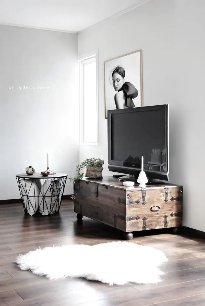 Modele de comode TV din lemn refolosit reclaimed wood tv stand 9