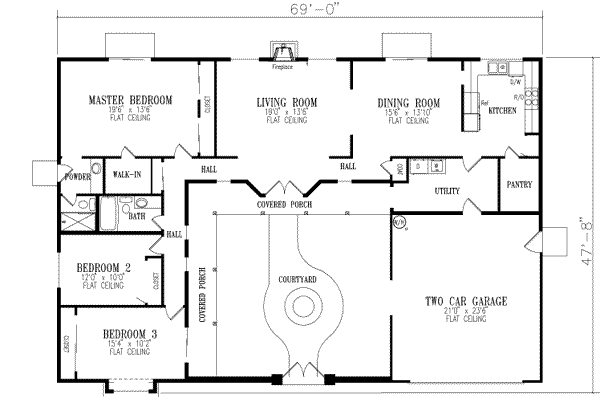 U Shaped House Plans With Courtyard More Intimacy