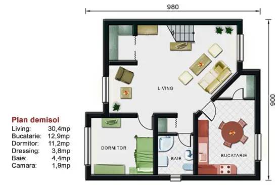 proiecte de case cu demisol Semi basement house plans 8