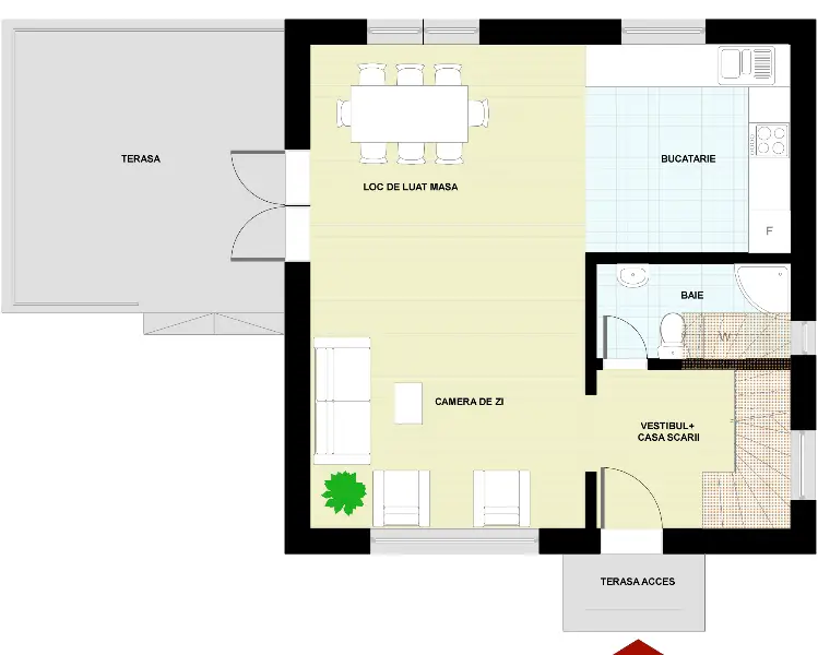 Proiecte de case cu etaj si terasa acoperita Two story house plans with covered patios 9