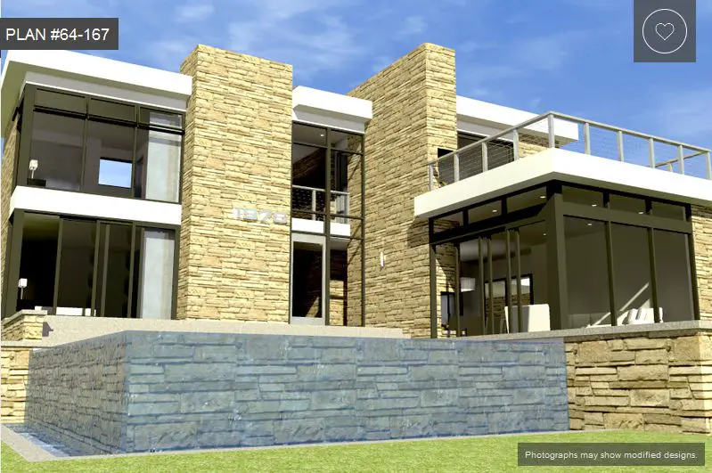 House plans with glass terrace outside