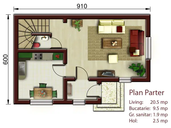 proiecte de case de 100 de metri patrati 1,000 square feet house plans 2