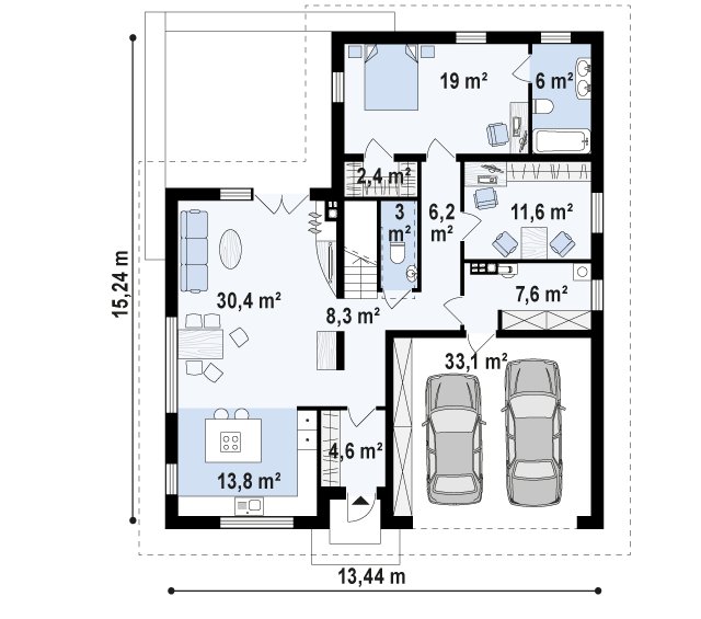 Medium size house plans multifunctional spaces