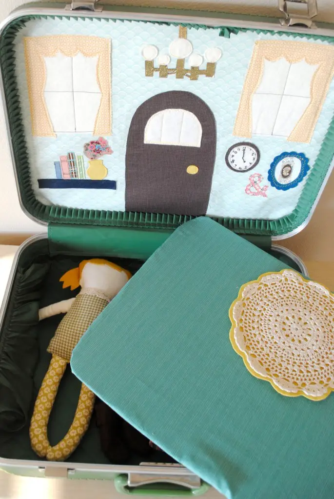 Repurposing old suitcases at home