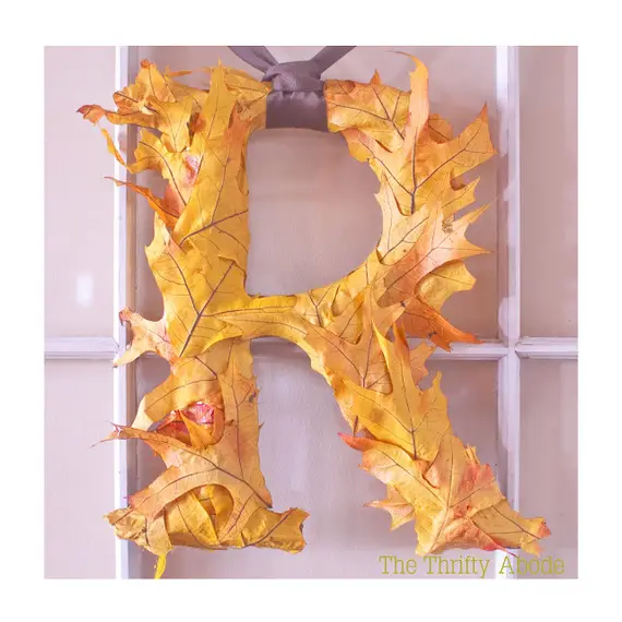 Autumn leaf decorations for home