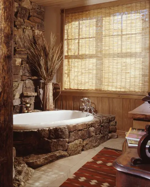 Decorative stone for bathrooms at home