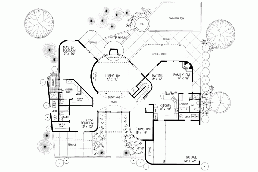 Adobe House Plans Nature Inspired, Small Adobe House Plans Free