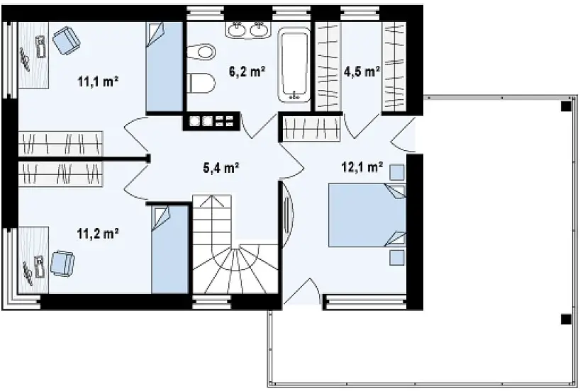 case cu terase din sticla House plans with glass terrace 6
