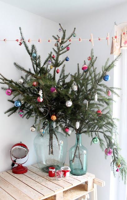 decoratiuni din crengi de brad Christmas fir branches decorations 6