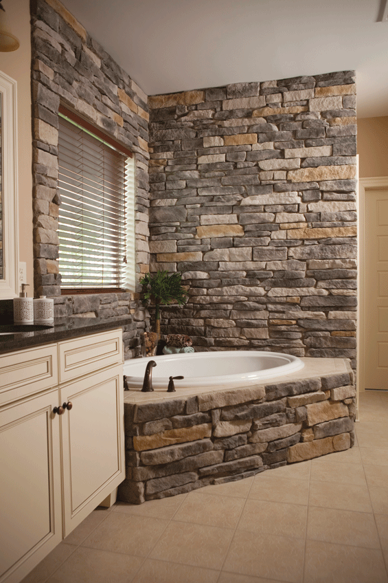 Stone Bathroom Ideas 15 Charming Decors, How To Put Airstone On Bathtub