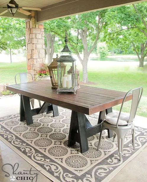 mese din lemn pentru terase Outdoor wooden tables 16