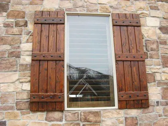 Wood shutters for home
