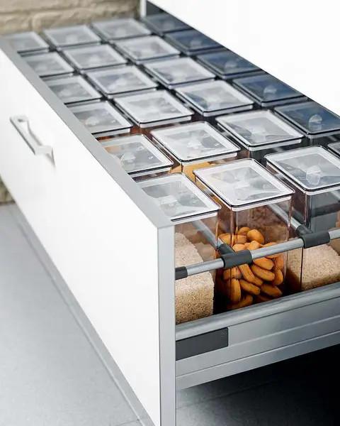 Practical kitchen drawers at home