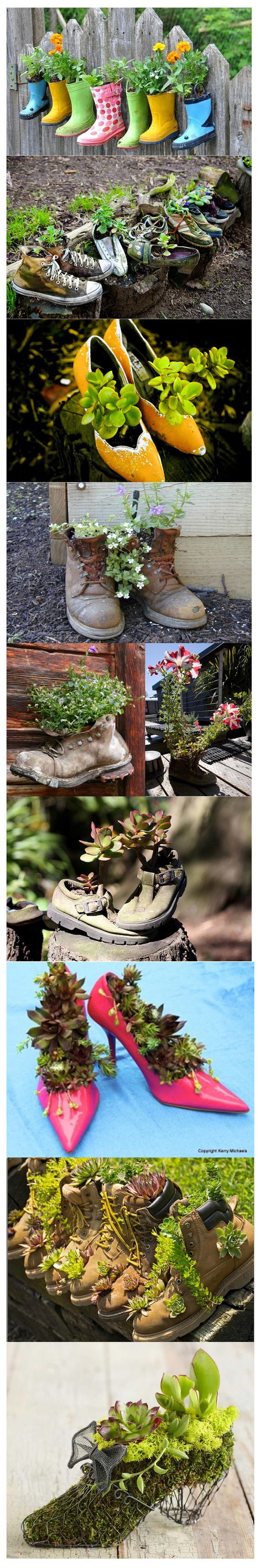 decoratiuni din pantofi shoe planters 10