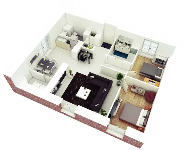 idei pentru amenajarea unui apartament cu 3 camere 3 room apartment layout ideas 3