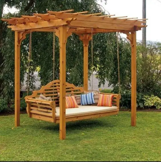 Wooden garden swing ideas for all