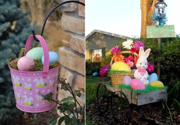 decoratiuni de paste in gradina Outdoor Easter decorations 8