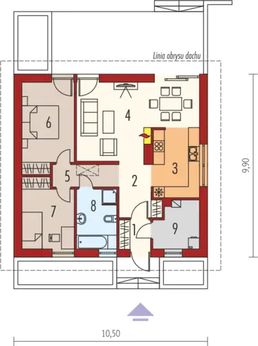 proiecte de case fara etaj cu 2 dormitoare Two bedroom single story house plans 11