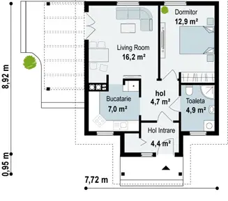case cu doua camere two room house plans 3