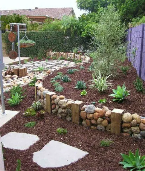 Amenajarea gradinii cu gabioane Gabion garden landscaping ideas 9