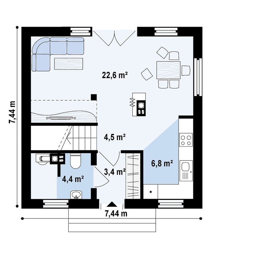 Proiecte de case mici sub 120 de mp Houses under 120 square meters 12