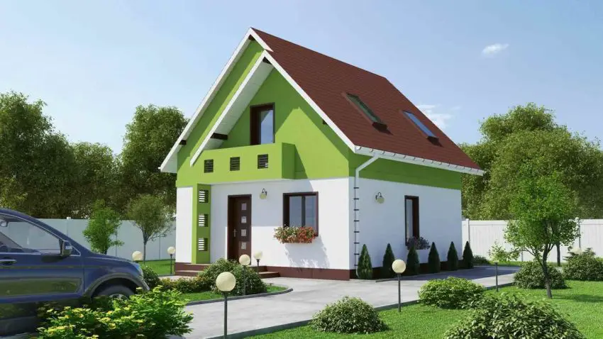 House and garden on 300 square meters