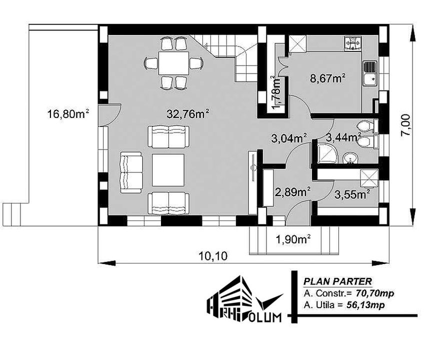 case cu latimea de 7 metri 7 meter wide house plans 9