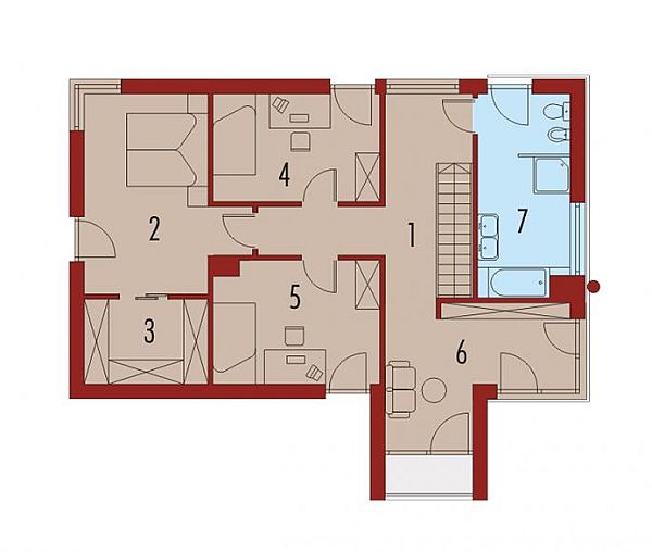 case medii pe doua nivele Medium sized two story house plans 17