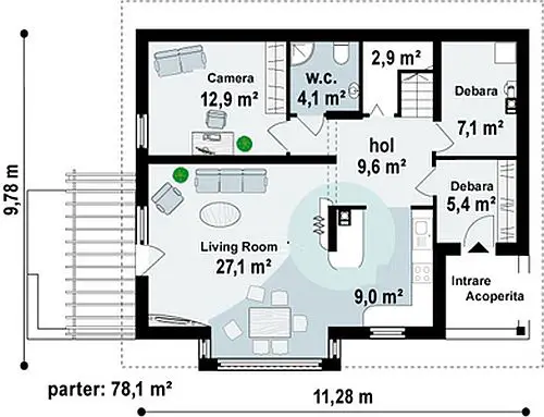 case medii pe doua nivele Medium sized two story house plans 3