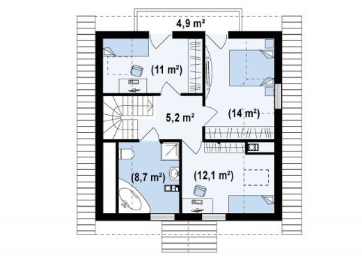case mici cu lucarne Small dormer house plans 8