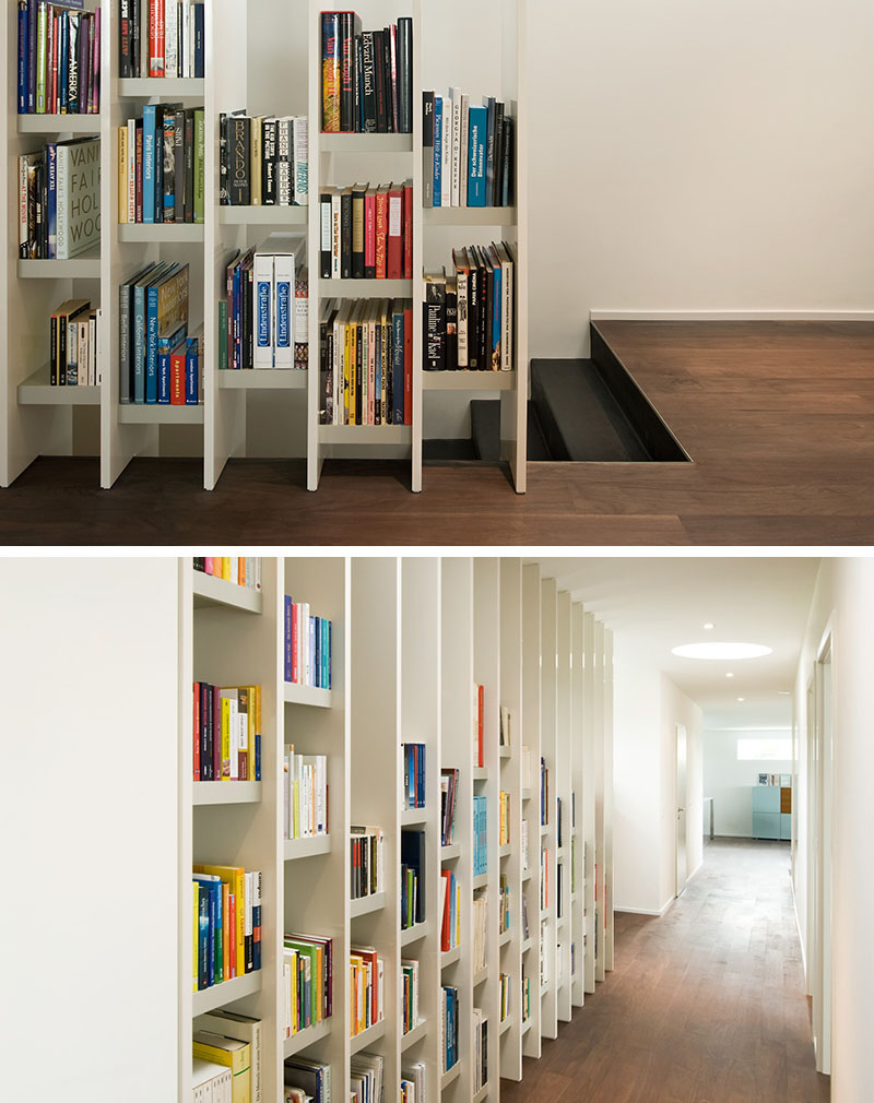 scari cu biblioteci in loc de balustrada Staircases with integrated bookshelves 5