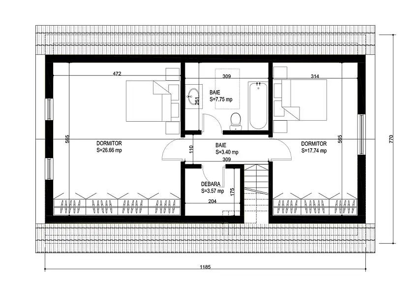 case medii pe doua nivele Medium sized two story house plans 22