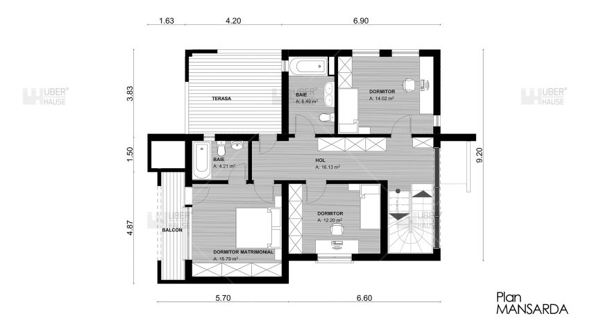 proiecte de case cu semineu House plans with fireplaces 5