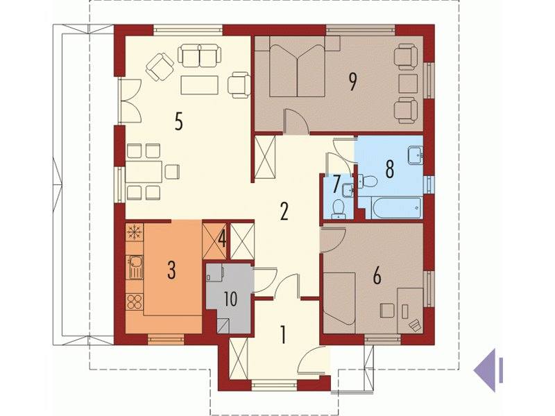 one-story two-bedroom house plans