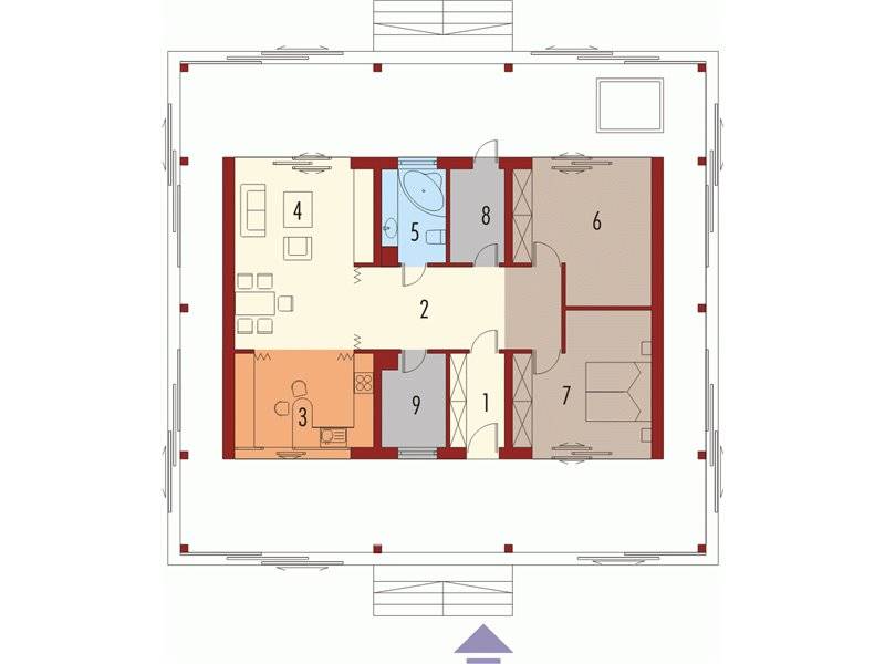 one-story two-bedroom house plans