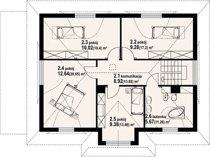 hip roof house plans