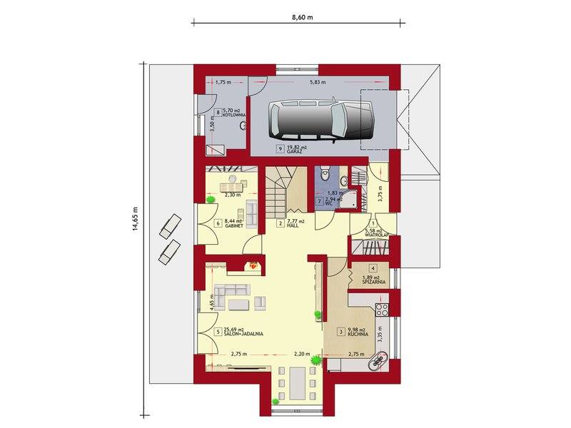 modern 4-bedroom, 3-bathroom house plans