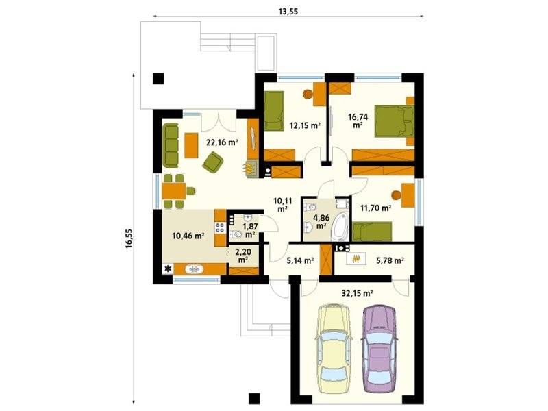 l-shaped-one-story-house-plans-optimal-division-of-small-areas