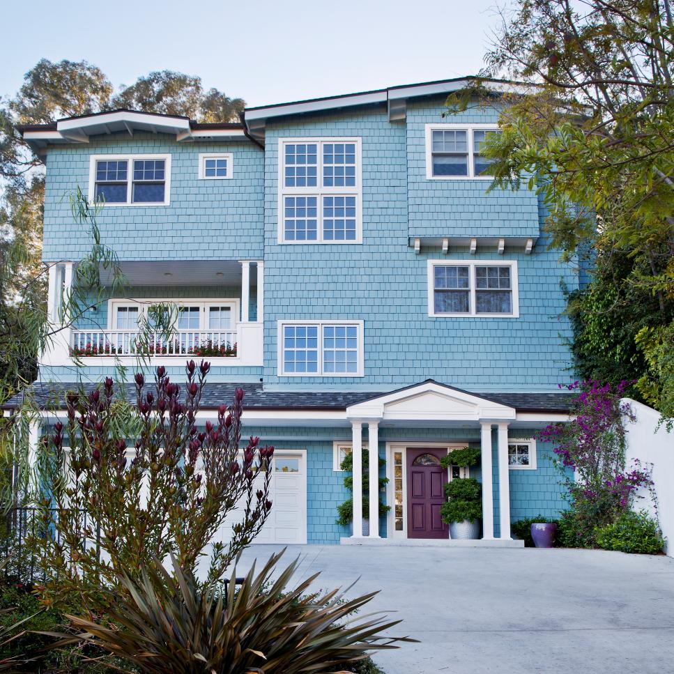 Coastal Blues House Exterior Paint