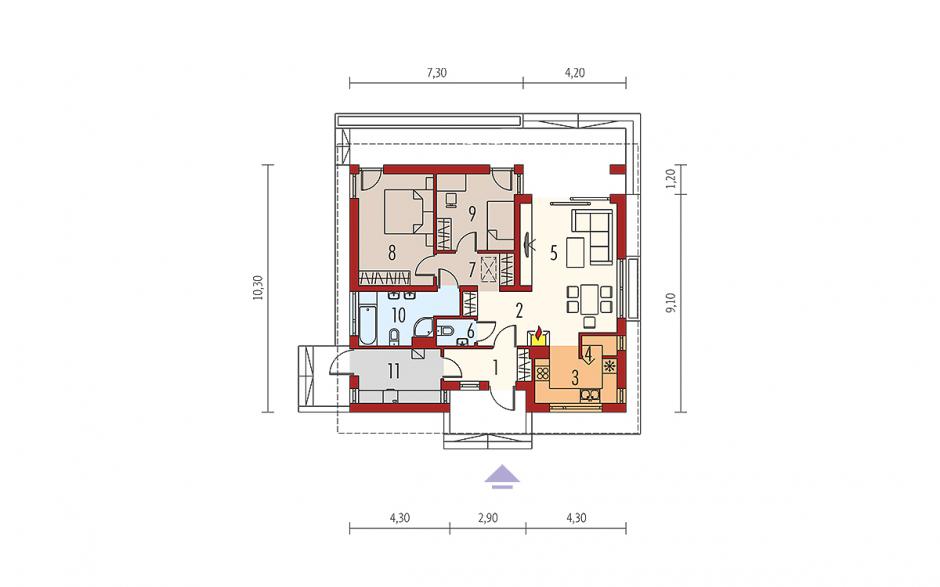 House plans under 150 square meters.
