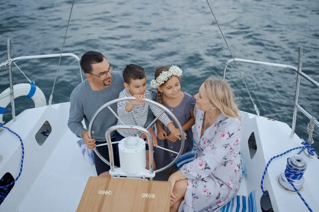 familie pe barca