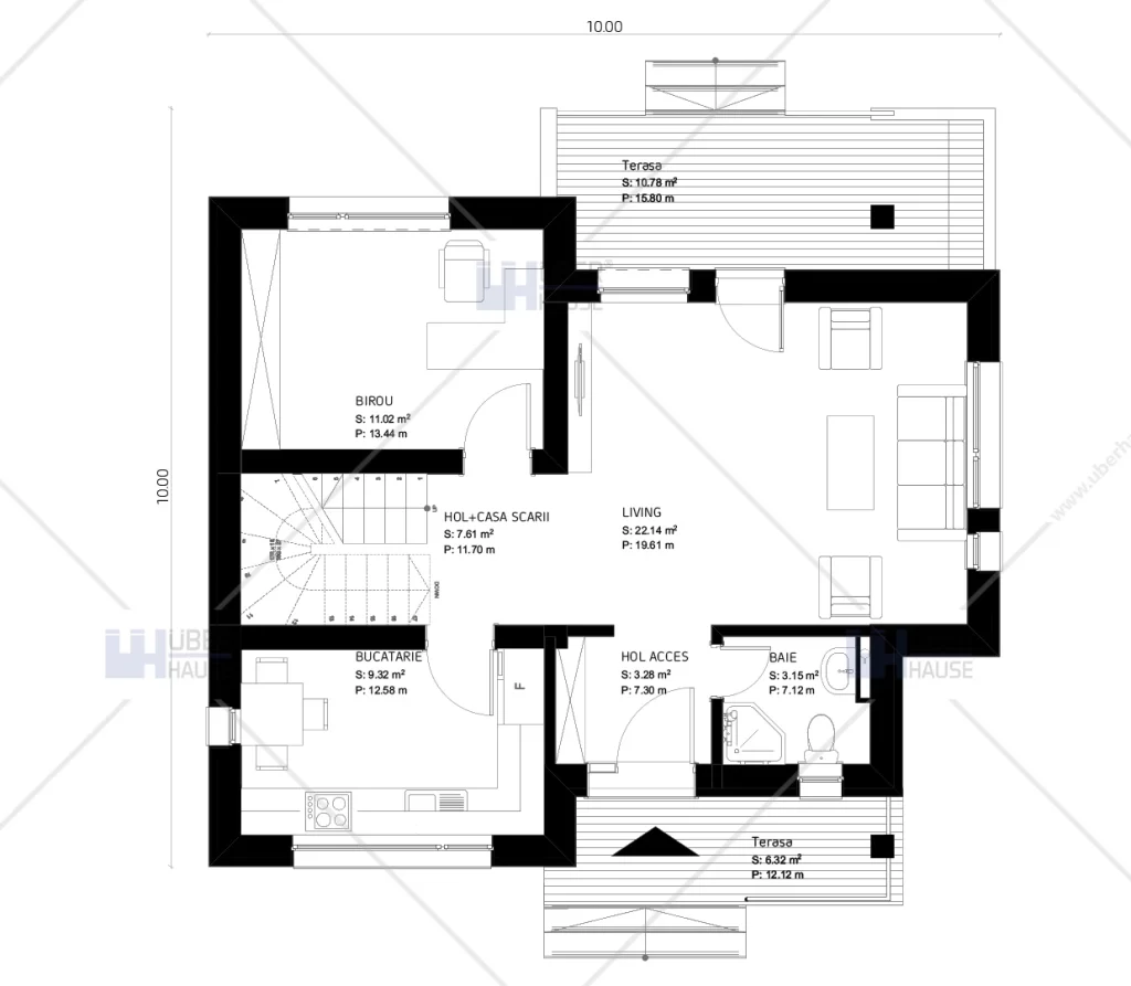 proiecte de case medii cu etaj plan parter casă modernă